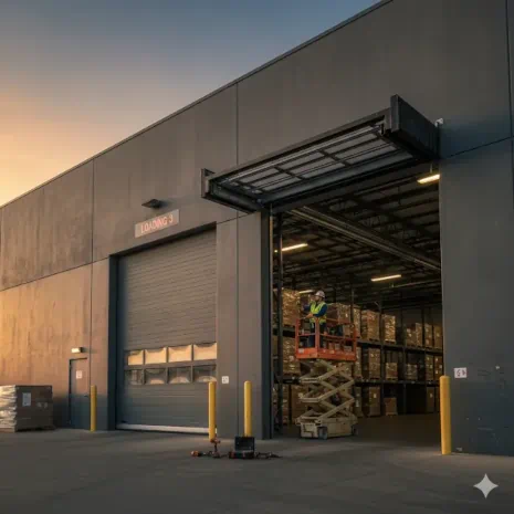 Commercial rolling steel sectional door installation service