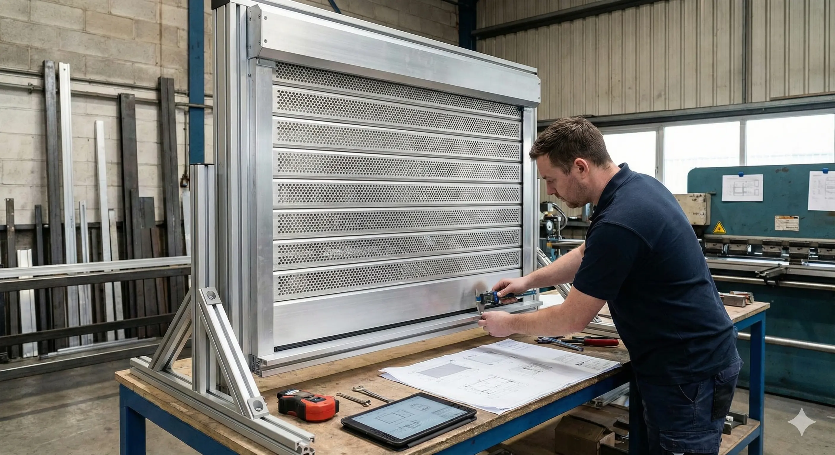 Professional custom counter shutter door installation