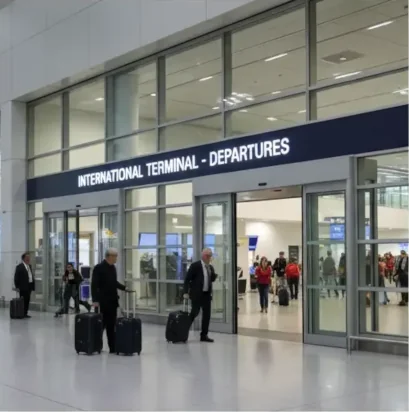 High-quality automatic sliding door system installation